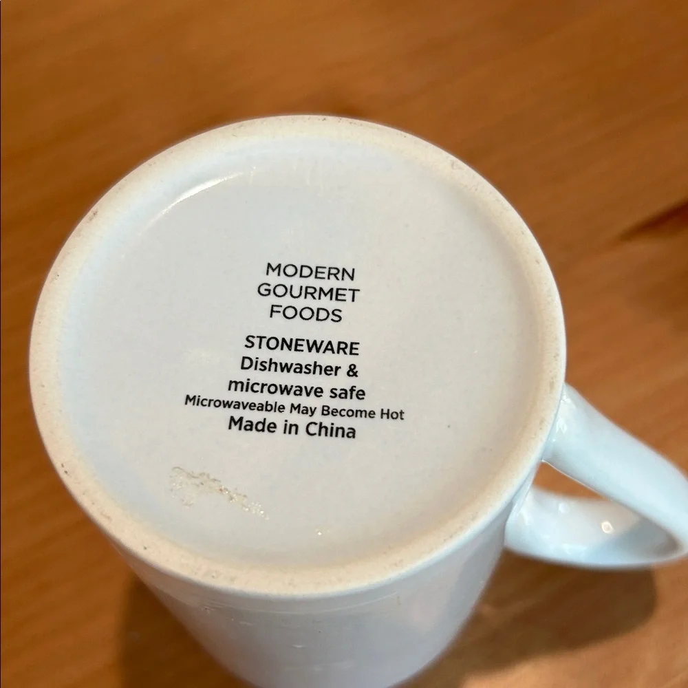 Christmas Coffee Cup Mug. Santa Please Stop Here. White and Red.